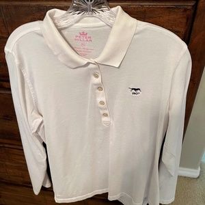 White long sleeve polo